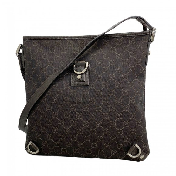 Gucci Abby Shoulder Bag 268642 Denim Brown Women's - Picture 1 of 10